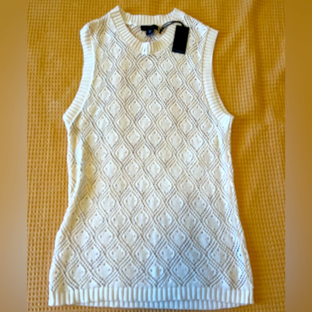 Art of rhetoric knit vest/ beach cover-up